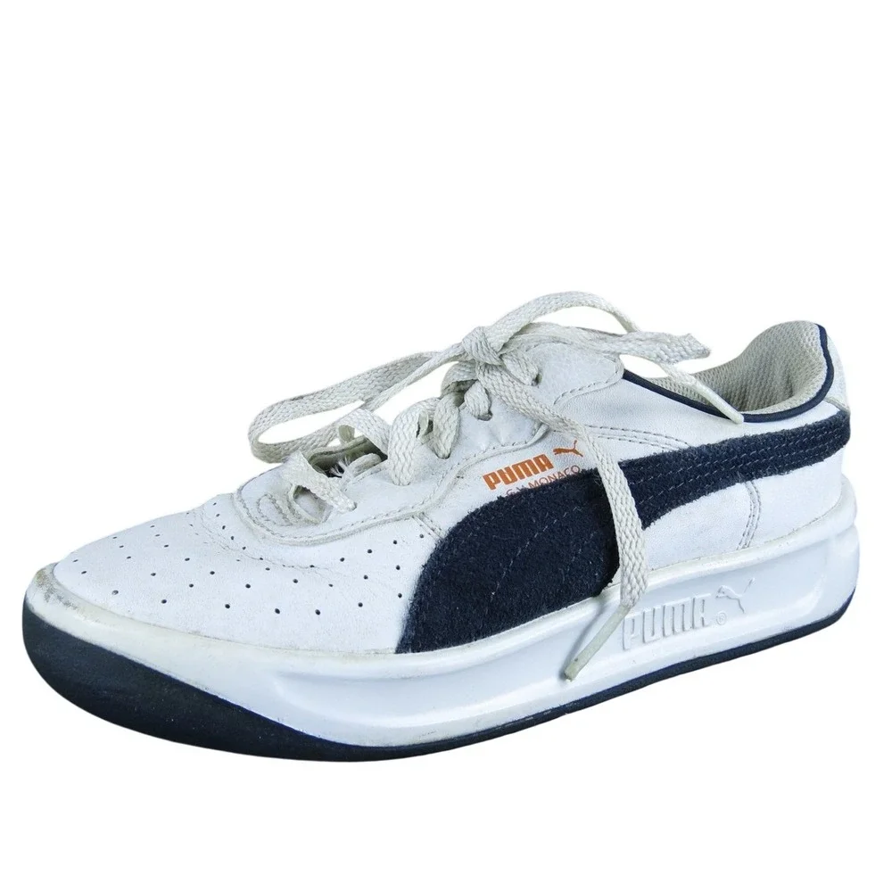 PUMA Sneaker G.V. Monaco‎ Boys Y 1 Medium Athletic White Synthetic Lace Up